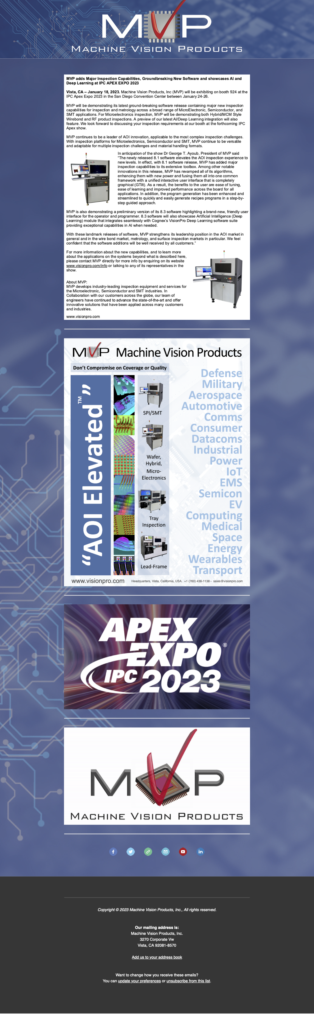 Press Release for IPC Apex Expo 2023