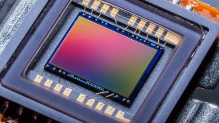 Macro of a digital camera photo sensor chip